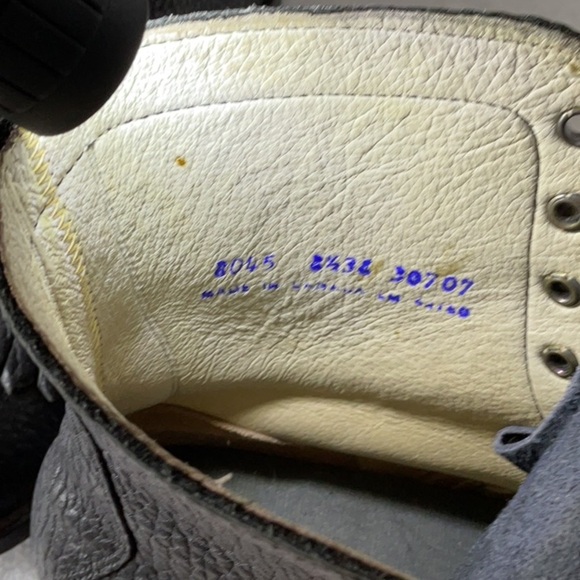 Brahma Black Lace-Up Boots with Textured Leather vintage - Picture 9 of 10